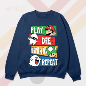 Mario Bros Gamer's Life Journey Navy Sweatshirt