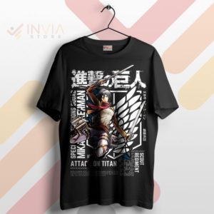 Mikasa Ackerman Wings of Freedom Black T-Shirt