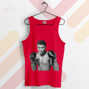 Muhammad Ali Classic Pose Boxing Red Tank Top