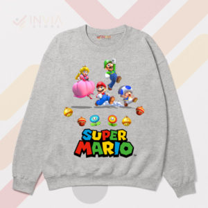 Mushroom Magic Mario and Friends Sport Grey Sweatshirt
