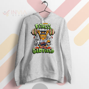 Paws for a Workout Garfield Fitness Sport Grey Hoodie