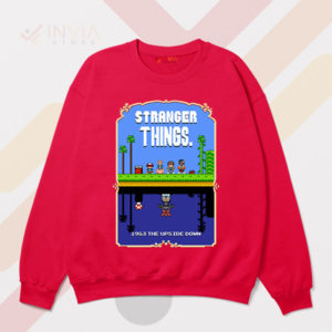 Pixel Mario Bros x Stranger Things Sweatshirt