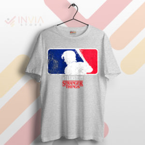 Play Ball in the Team Steve Stranger Things Sport Grey T-Shirt