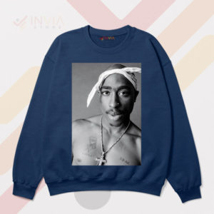 Portraits of Greatness Tupac Shakur Navy Sweatshirt