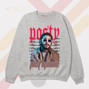 Posty's Crew Post Malone Graphic Sport Grey Sweatshirt