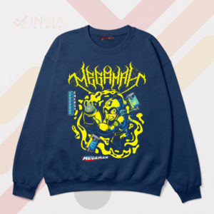 Power Up with Mega Man Rockman Navy Sweatshirt