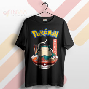 Ramen Dreams Come True with Snorlax Black T-Shirt