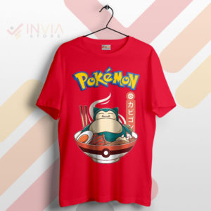 Ramen Dreams Come True with Snorlax Red T-Shirt