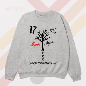 Raw Emotion XXXTentacion Numb Alone Sport Grey Sweatshirt