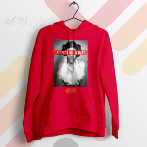 Rebel Heart Princess Leia Fight Like A Girl Red Hoodie