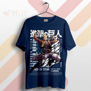 Reiner Braun Armored Titan AOT Graphic Navy T-Shirt