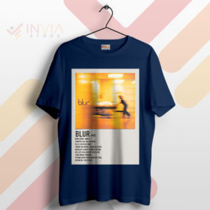 Retro Britpop Nostalgia Blur 1997 Tracklist Navy T-Shirt