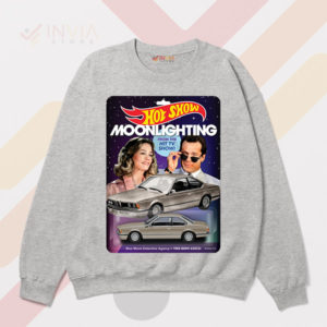 Retro Moonlighting Blue Moon Car Sport Grey Sweatshirt