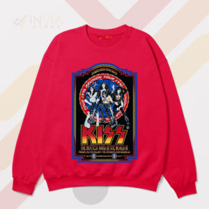 Retro Rocker Kiss Reunion Tour '96 Red Sweatshirt