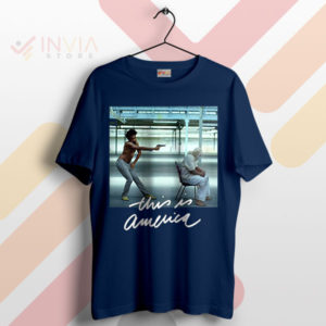 Revolutionary This Is America Gambino Navy T-Shirt