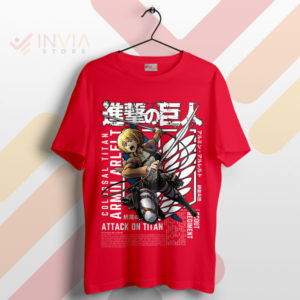 Rise with Armin Arlert AOT Graphic Red T-Shirt