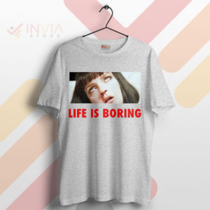 Rock Mia Wallace Life is Boring Sport Grey T-Shirt