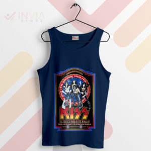 Rock 'n' Roll Kiss Reunion Tour '96 Navy Tank Top