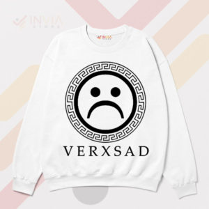 Sad Emoticon Style VerXSad White Sweatshirt