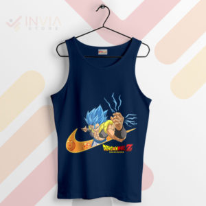 Saiyan Prince Trunks 4 Nike Swoosh Navy Tank Top