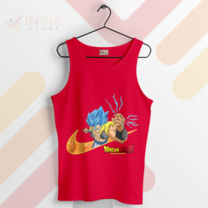 Saiyan Prince Trunks 4 Nike Swoosh Red Tank Top