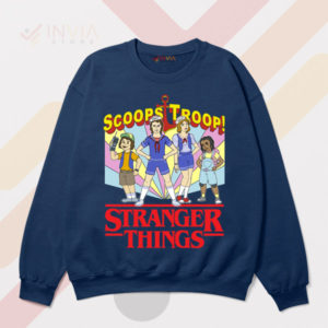 Scoop Squad Unite Stranger Things Navy Sweatshirt
