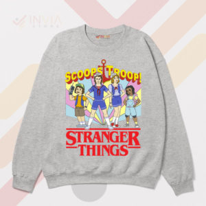 Scoop Squad Unite Stranger Things Sport Grey Sweatshirt