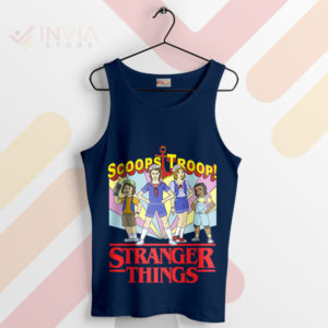 Scoopin' Up Mysteries Stranger Things Navy Tank Top