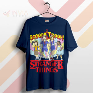 Scoops Troop Standout Stranger Things Navy T-Shirt