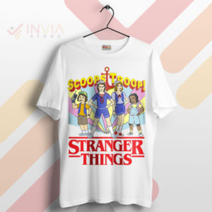 Scoops Troop Standout Stranger Things White T-Shirt