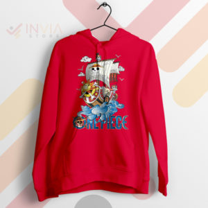 Set Course for Adventure Sunny Ship Red Hoodie