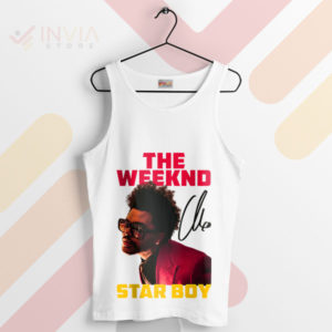 Signature Starboy The Weeknd Fan Gear White Tank Top