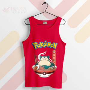 Sleepy Foodie's Dream Snorlax Ramen Red Tank Top