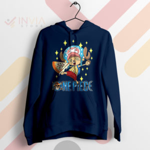 Slice of Cuteness Chopper and Pizza Navy Hoodie