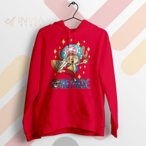 Slice of Cuteness Chopper and Pizza Red Hoodie