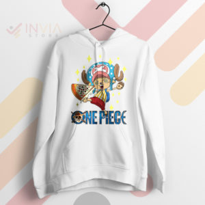 Slice of Cuteness Chopper and Pizza White Hoodie