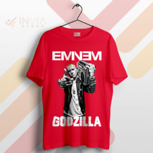 Slim Shady Strikes Eminem's Godzilla Red T-Shirt