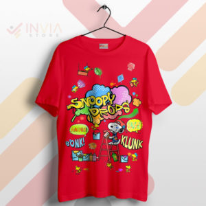 Snoopy's Peaceful Haven Drops Graphic Red T-Shirt