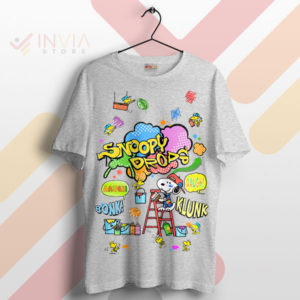 Snoopy's Peaceful Haven Drops Graphic Sport Grey T-Shirt