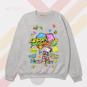 Snoopy's Zen Garden Drops Graphic Sport Grey Sweatshirt