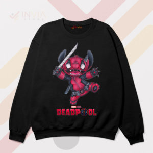 Stitchpool Deadpool in Stitch Style Black Sweatshirt