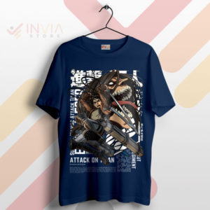 Strategic Titan Eren Titan Power AOT Navy T-Shirt