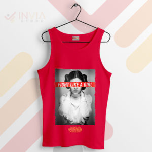 Strength in Grace Leia Fight Like A Girl Red Tank Top