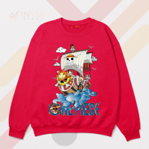 Sunny Ship Sail with the Straw Hats Red Sweatshirt
