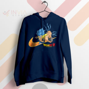 Super Saiyan Style Trunks 4 Nike Swoosh Navy Hoodie