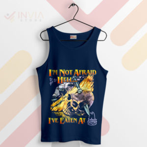 Taste the Fire Hell's Arbys Navy Tank Top
