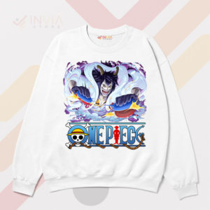 Terror Caesar Clown One Piece Graphic White Sweatshirt