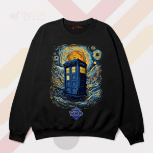The Blue Box Doctor Who Tardis Black Sweatshirt