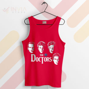 The Doctors Who Fab Four Classic Red Tank Top