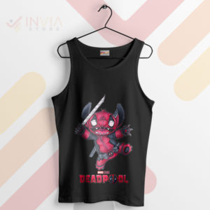 The Mercenary Stitchpool Deadpool Black Tank Top
